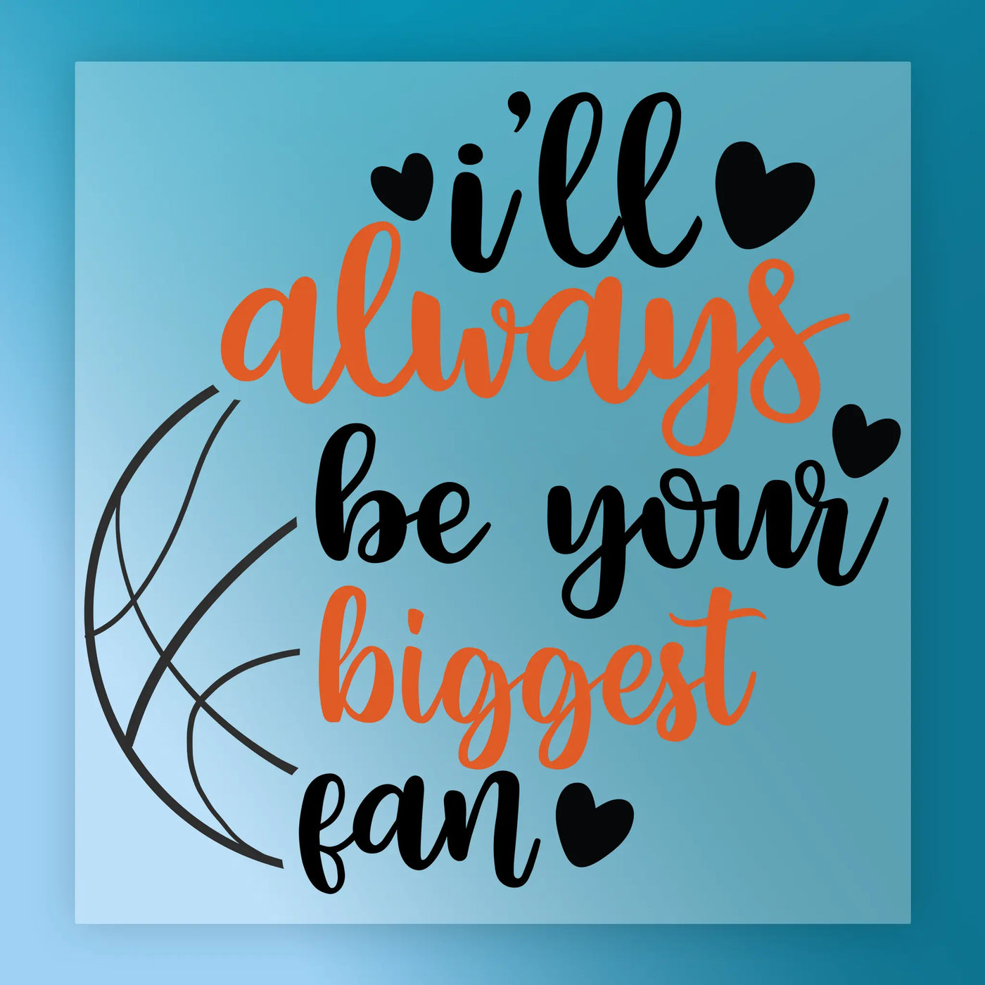 a motivational quote in a stylized font, accompanied by basketball-related imagery, such as a basketball and a basketball hoop.