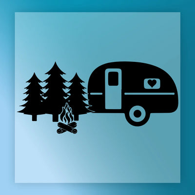 Camper Trailer Adventure Design - Heat Press Ready - InkMerge DTF Transfer