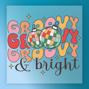 Groovy & Bright Disco Ball Design DTF Transfer - InkMerge Heat Press Design