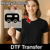 Camper Trailer Silhouette Adventure - Ready to Press - InkMerge DTF Transfer