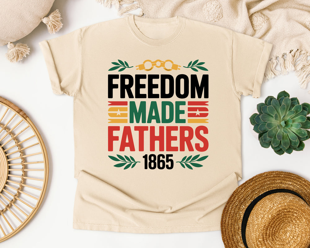 Freedom Made Fathers 1865 graphic tee in Ivory Comfort Colors 1717