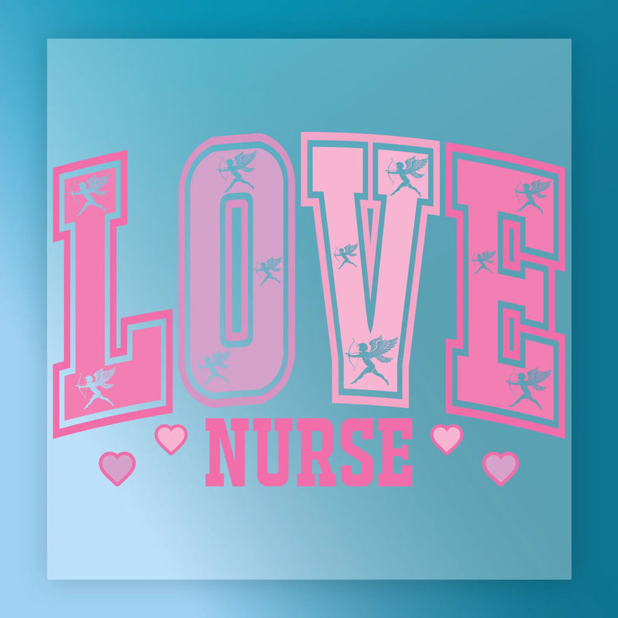 Love Nurse Cupid Design DTF Transfer - InkMerge Heat Press Design