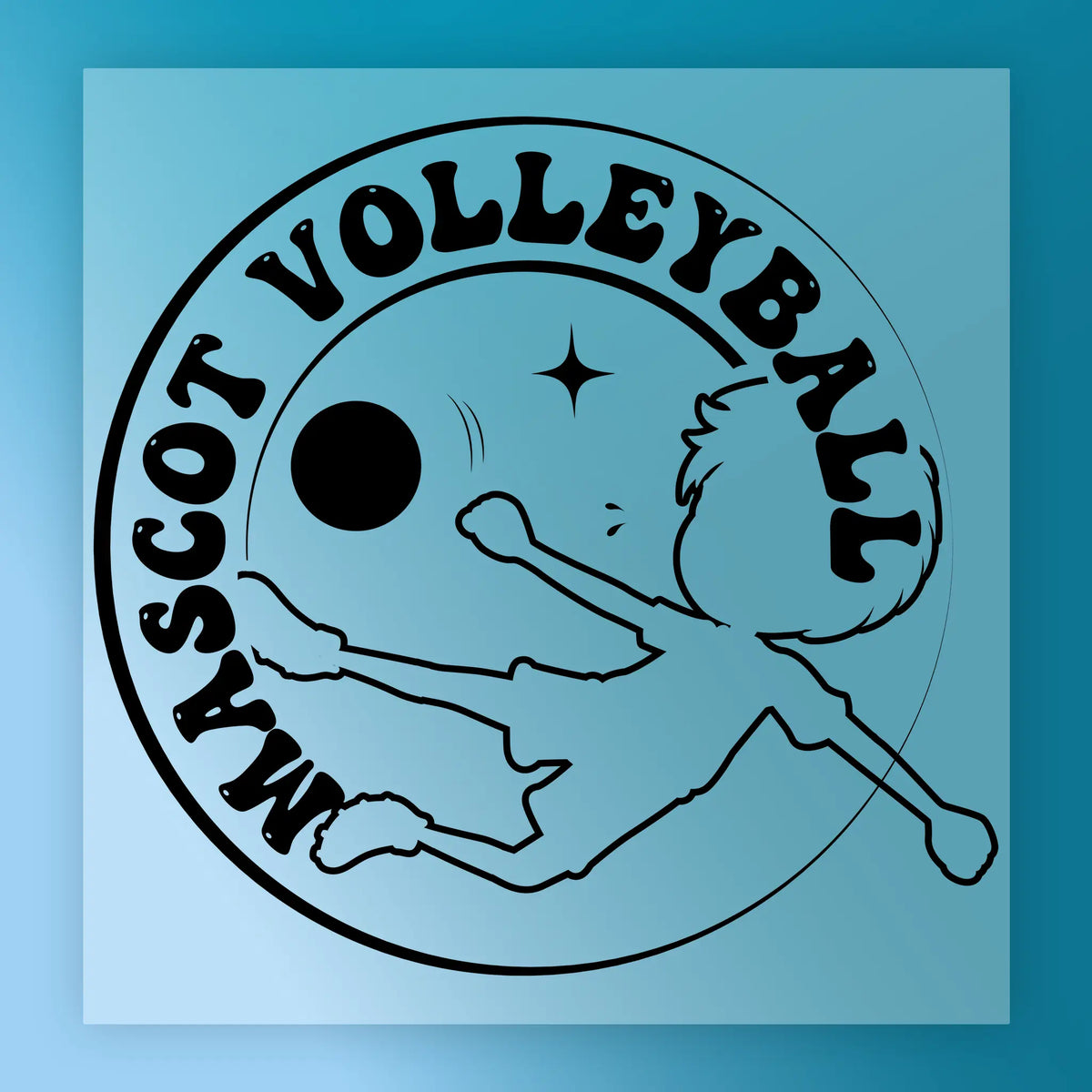 Mascot Volleyball Youth Energy Silhouette