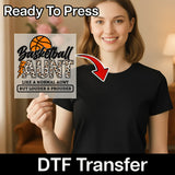 Bold Leopard Basketball Aunt DTF Transfer - InkMerge Heat Press Design