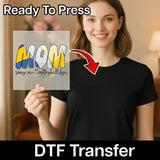 MOM Volleyball Pattern DTF Transfer - InkMerge Heat Press Design