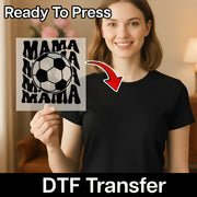 MAMA Soccer Ball Distressed Design DTF Transfer - InkMerge Heat Press Design