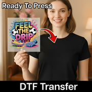 Feel The Drip Soccer Design DTF Transfer - InkMerge Heat Press Design