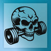 Skull Barbell Strength Design - Ready to Press - InkMerge DTF Transfer