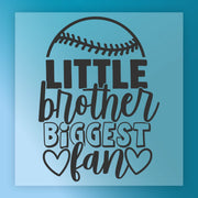 Little Brother Biggest Fan Baseball Graphic DTF Transfer - InkMerge Heat Press Design