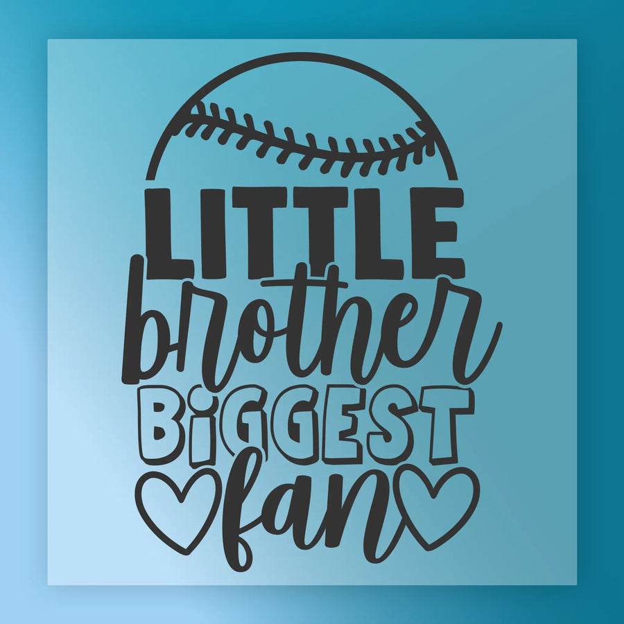 Little Brother Biggest Fan Baseball Graphic DTF Transfer - InkMerge Heat Press Design