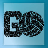 Grunge Go  Volleyball DTF Transfer - InkMerge Heat Press Design