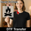 Campfire Adventure Silhouette - Ready to Press - InkMerge DTF Transfer