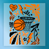 Basketball Heart Design DTF Transfer - InkMerge Heat Press Design