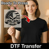 Skull Barbell American Flag - Ready to Press - InkMerge DTF Transfer