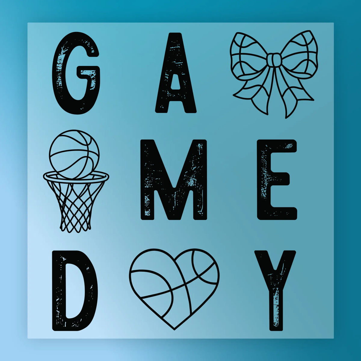 Game Day Basketball Graphics - Heat Press Ready