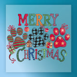 Merry Christmas Paw Prints Design DTF Transfer - InkMerge Heat Press Design