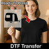 Vintage Camper Trailer Silhouette - Ready to Press - InkMerge DTF Transfer