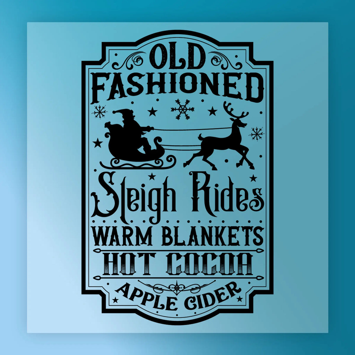 Old Fashioned Sleigh Rides Nostalgia - Heat Press Ready