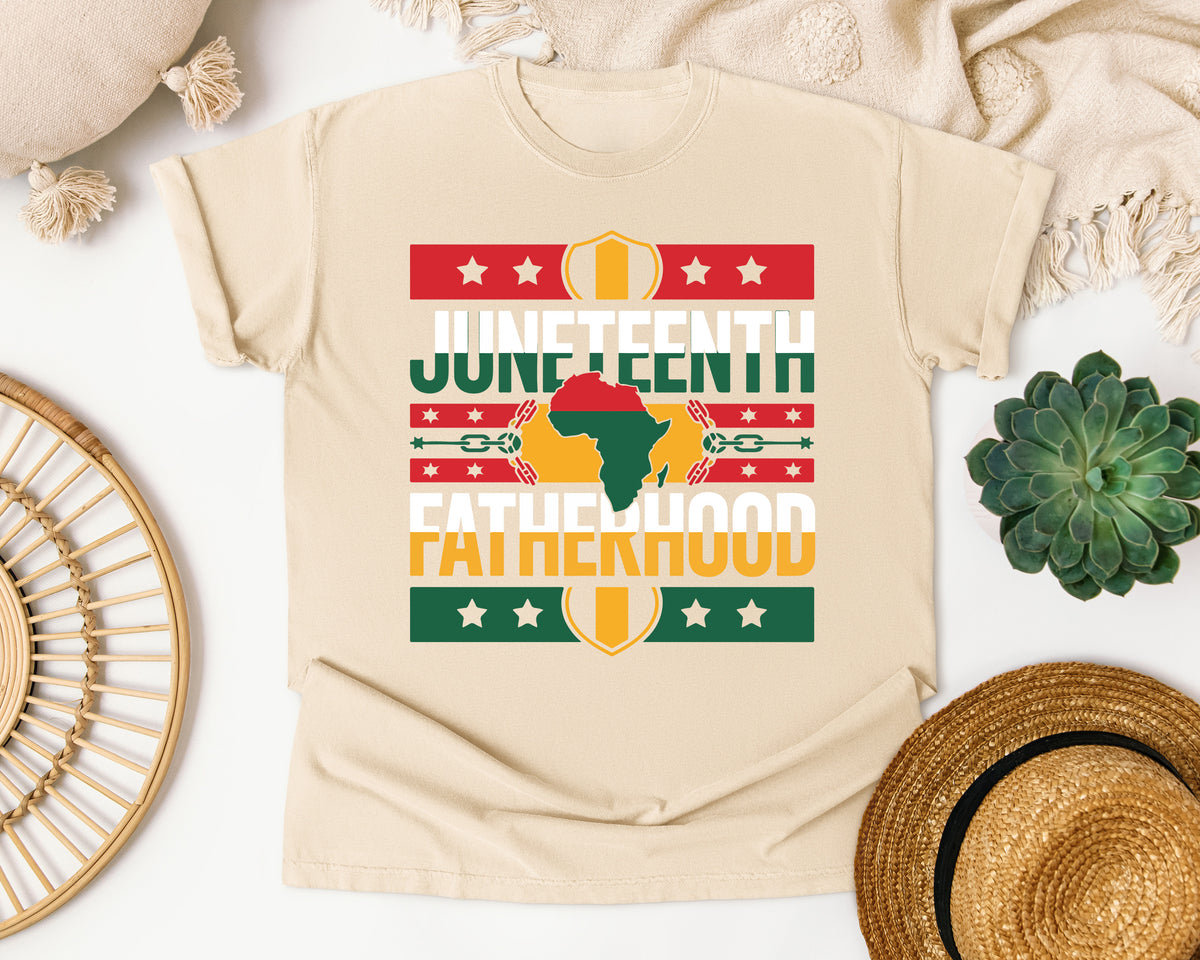Juneteenth Fatherhood Africa Comfort Colors Shirt