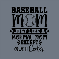 The InkMerge Baseball Mom Cooler DTF Transfer features a gray background, 
