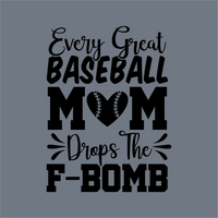 InkMerge Every Great Baseball Mom DTF Transfer – Ready to Press features 