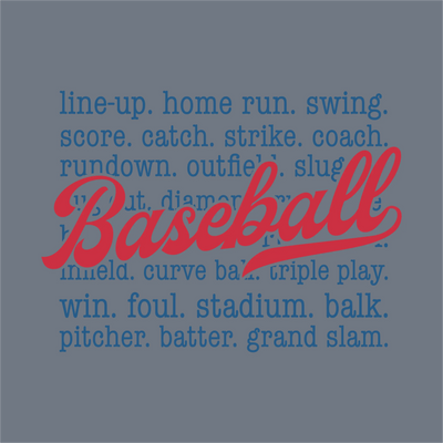 Baseball Word Play DTF Transfer – Ready to Press