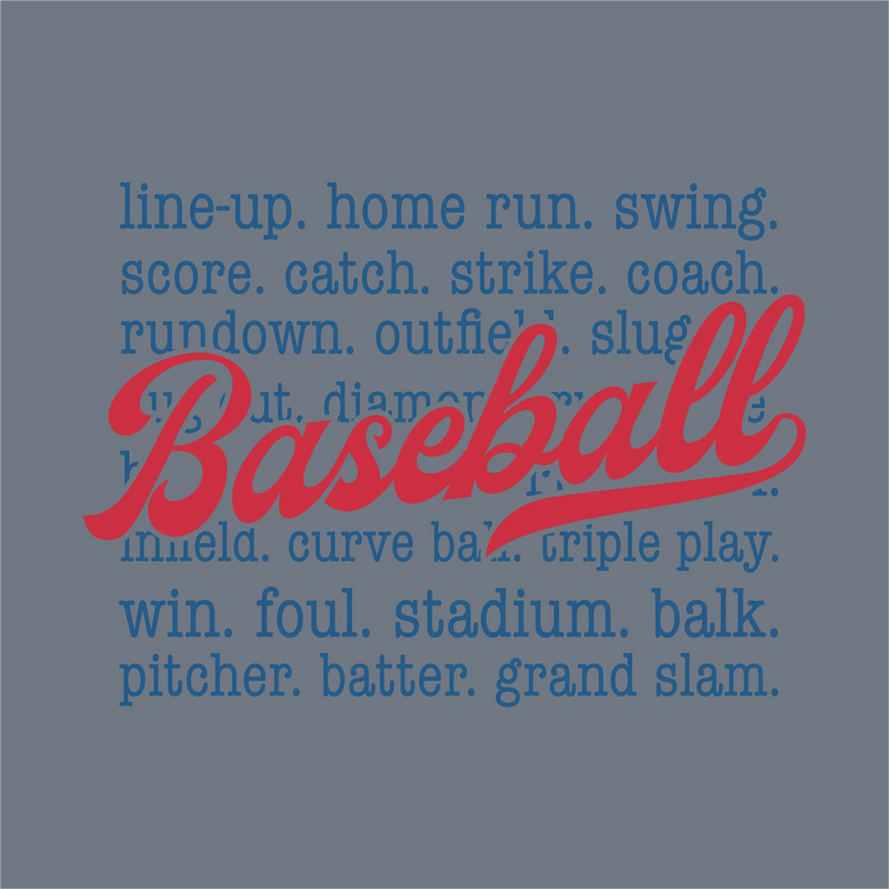 Baseball Word Play DTF Transfer – Ready to Press