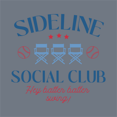 Sideline Social Club DTF Transfer – Ready to Press
