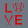 LOVE Baseball Heart DTF Transfer – Ready to Press