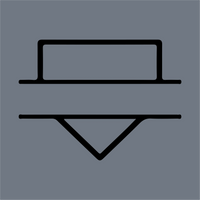 The InkMerge Baseball Bases Outline DTF Transfer – Ready to Press features bold black lines and geometric shapes resembling a simplified baseball base design, all set against a gray background.