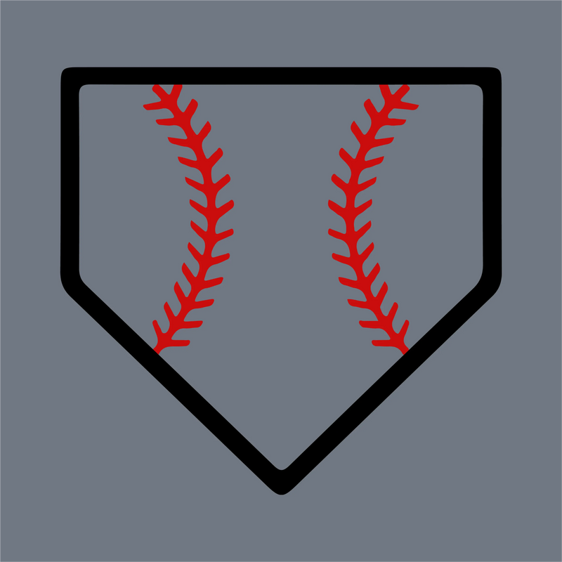 Home Plate Baseball Stitch DTF Transfer – Ready to Press