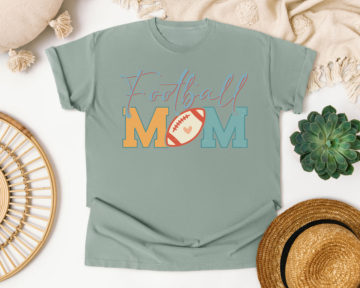Football Mom Pastel graphic tee in Bay