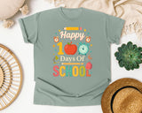 Happy 100 Days Of School Apple Clock graphic tee in Bay