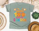 Happy 100 Days Of School Alarm Clocks graphic tee in Bay