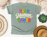 Tiny Human Tamer graphic tee in Bay