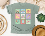 Teacher Icon Squares graphic tee in Bay