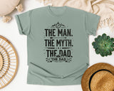 The Man The Myth The Dad Grey graphic tee in Bay