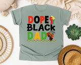 Dope Black Dad White 2 graphic tee in Bay