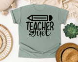 Teacher Fuel graphic tee in Bay