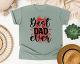 Best Dad Ever White graphic tee in Bay