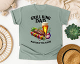 Grill King Dad Master Of The Flame Brown 2 graphic tee in Bay