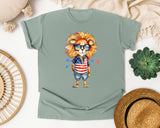 Lion In Flag Outfit graphic tee in Bay