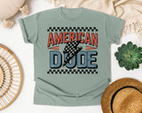 American Dude graphic tee in Bay