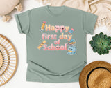 Happy First Day Of School Pastel graphic tee in Bay