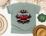 Strong Dad Weightlifting graphic tee in Bay