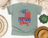 Let Freedom Bling Red graphic tee in Bay