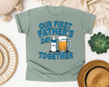 Our First Father's Day Together Grey graphic tee in Bay