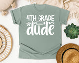 4th Grade Dude White 2 graphic tee in Bay