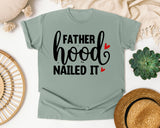 Fatherhood Nailed It White graphic tee in Bay
