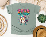 Bruh We Back Baseball Dab graphic tee in Bay